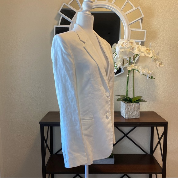 Helmut Lang Off-White Hemp and Cotton-blend Blazer - Picture 10 of 16